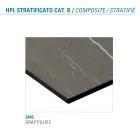 Round Dining Table Metal and Laminated Hpl Made in Italy - Bastiano Viadurini