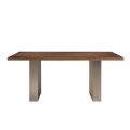 Dining Table Structure in Iron and Solid Wood Made in Italy - Romino