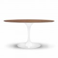 Round Dining Table with Precious Made in Italy Veneered Top - Dollars