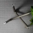 Round Dining Table in Transparent Glass and Polyurethane Legs - Stalto Viadurini