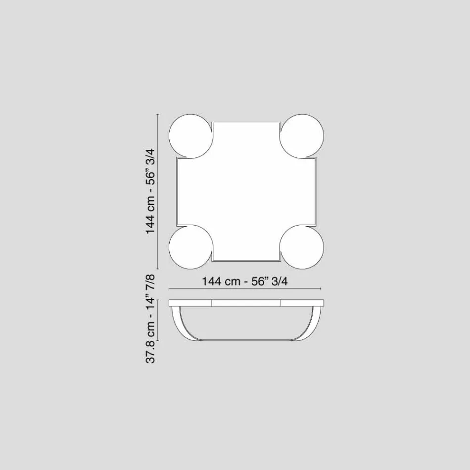 designer coffee table in dark oak Drummond Viadurini