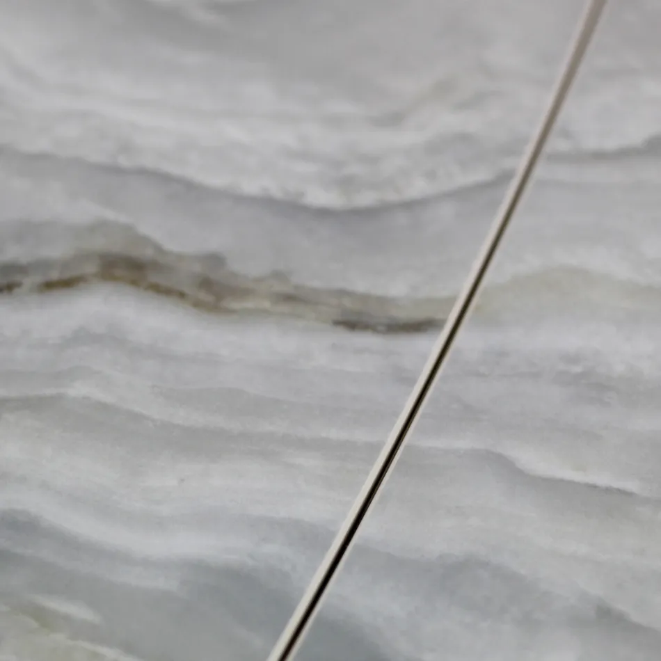 Extendable Living Room Table with Barrel-Shaped Top in Ceramic Made in Italy - Glasses Viadurini