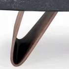 Fixed Living Room Table with Wooden Base Made in Italy - Equatore Viadurini