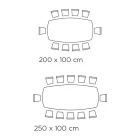 Fixed Living Room Table with Wooden Base Made in Italy - Equatore Viadurini