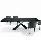 Fixed Living Room Table with Debarked Edge Made in Italy - Holidays Viadurini