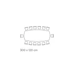 Fixed Living Room Table with Barrel-Shaped Top in Ceramic Made in Italy - Glasses Viadurini