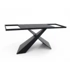 Fixed Living Room Table with Ceramic Top Made in Italy - Holidays Viadurini