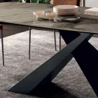 Fixed Living Room Table with Ceramic Top Made in Italy - Holidays Viadurini