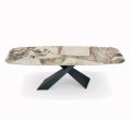 Fixed Living Room Table with Ceramic Top Made in Italy - Ferie