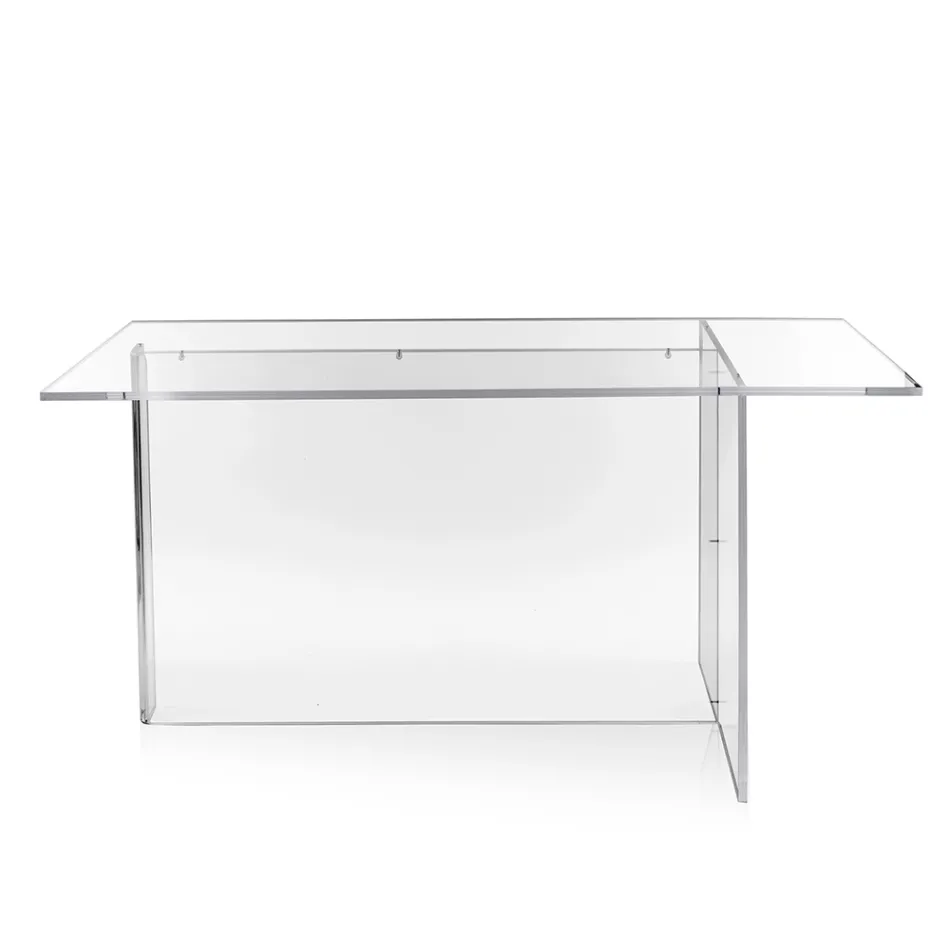 Selenia Transparent Plexiglass Table with Minimal Design Made in Italy Viadurini