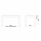 Extendable design table up to 260cm in Jacob oak Viadurini