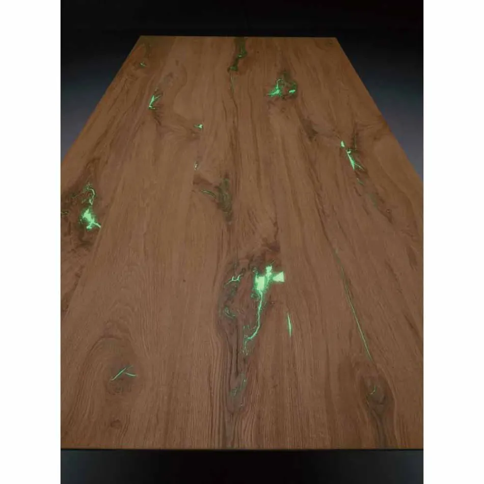 Extendable Design Table Up to 294 cm in Wood and Metal Made in Italy - Nuzzo Viadurini