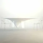 Design table with crystal base made in Italy, Teggiano Viadurini