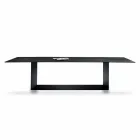 Design Table in Matt Noir Desir Ceramic and Metal Made in Italy - Dark Brown Viadurini