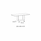 Design Table in Matt Noir Desir Ceramic and Metal Made in Italy - Dark Brown Viadurini