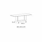 Design Table in Matt Noir Desir Ceramic and Metal Made in Italy - Dark Brown Viadurini