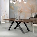 Design solid wood table made in Italy, Wilmer 