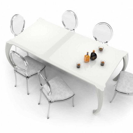 Modern design dining table produced in Italy, Milzano Viadurini