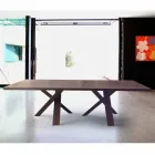 Modern design table in wood 270x120cm made in Italy Tree Viadurini