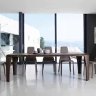 Modern wooden design table handmade in Italy Wood Viadurini