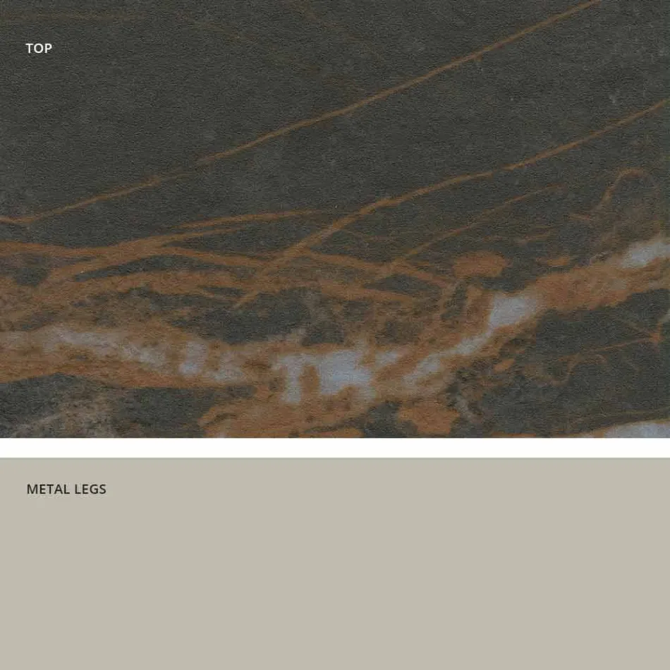 Modern design ceramic glass table made in Italy, Clark Viadurini