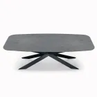 Fixed Barrel-shaped Table with Laminate and Steel Top Made in Italy - Grotta Viadurini