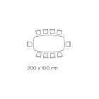 Fixed Barrel-shaped Table with Laminate and Steel Top Made in Italy - Grotta Viadurini