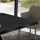 Fixed Table with Irregular Debarked Edge Made in Italy - Glasses Viadurini
