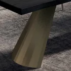 Fixed Table with Irregular Debarked Edge Made in Italy - Glasses Viadurini