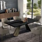 Fixed Table with Irregular Debarked Edge Made in Italy - Glasses Viadurini