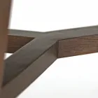 Fixed Dining Table in Polished Emperador Ceramic Made in Italy - North Viadurini