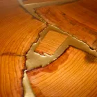 Fixed table of rectangular wood and resin design made in Italy Jam Viadurini