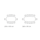 Fixed Steel Table and Ceramic Top Made in Italy - Trousers Viadurini