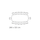 Fixed Table in Polished Amazonite Ceramic Made in Italy - Grotta Viadurini