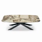 Fixed Ceramic Table in Different Finishes and Sizes Made in Italy - Grotta Viadurini