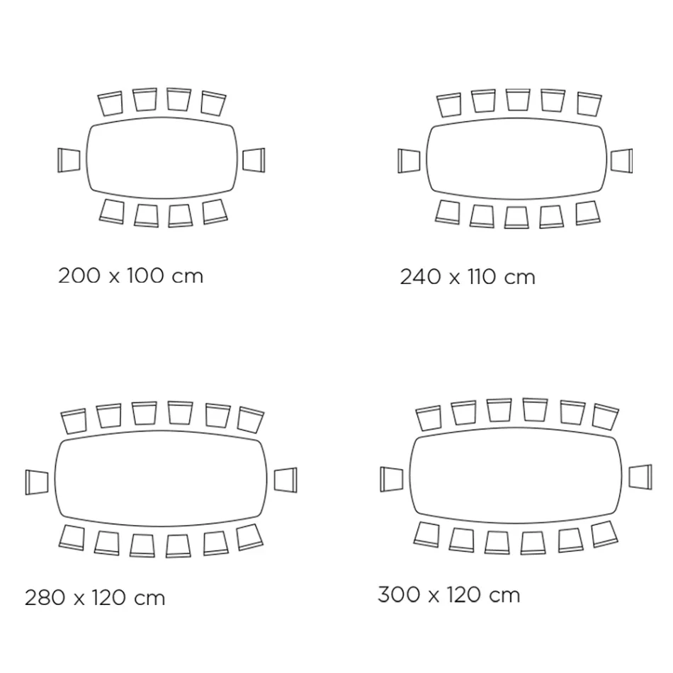 Fixed Ceramic Table in Different Finishes and Sizes Made in Italy - Grotta Viadurini