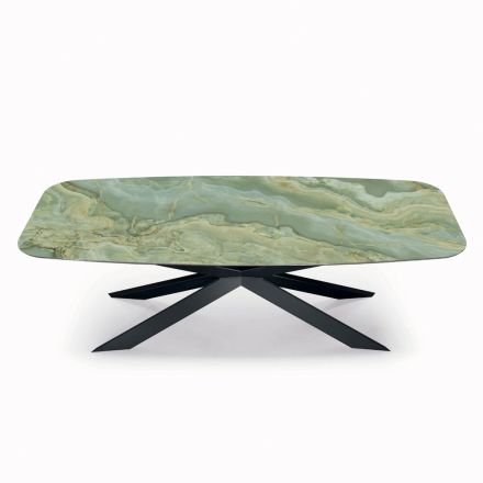 Fixed Ceramic Table in Different Finishes and Sizes Made in Italy - Grotta Viadurini