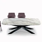 Fixed Ceramic Table in Different Finishes and Sizes Made in Italy - Grotta Viadurini
