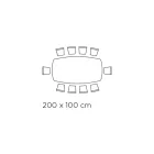 Fixed Table in Extra-clear Glass and Ash Made in Italy - North Viadurini