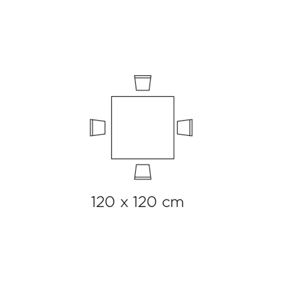 Fixed Square Table in Laminate and Steel Made in Italy - Scissors Viadurini