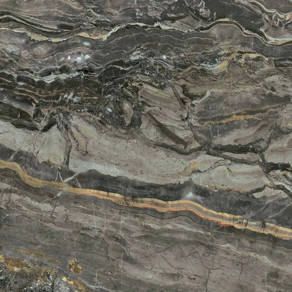 Fixed Rectangular Table in Steel and Ceramics Made in Italy - Trousers Viadurini