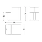 Garden Table with Aluminum Seat Made in Italy - Plinto by Varaschin Viadurini