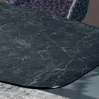 Polished Greek Black Ceramic Table Made in Italy - Grotta Viadurini