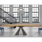 Modern Wooden Table Extendable up to 300 cm Made in Italy - Dalmatian Viadurini