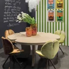 in brushed oak table with wax finish Andy Viadurini