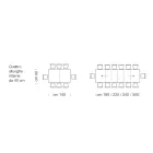 Extendable Laminate Wooden Table up to 470 cm Made in Italy – Gordito Viadurini