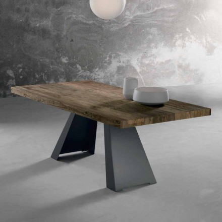 Design solid wood table made in Italy Zerba Viadurini
