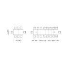 Extendable Melamine Wooden Table up to 470 cm Made in Italy – Gordito Viadurini