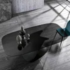 Tempered glass table of modern design produced in Italy, Clark Viadurini