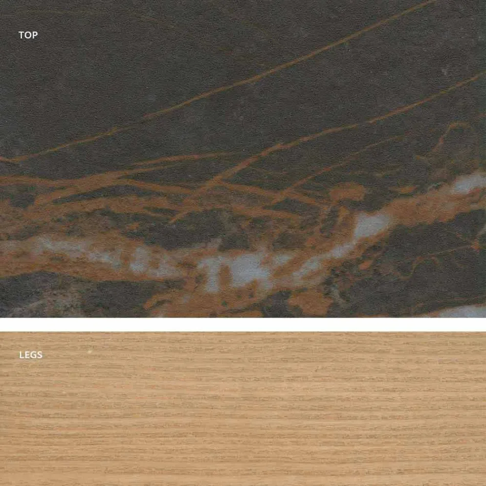 Modern design glass ceramic table made in Italy, Egisto Viadurini